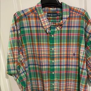 Ralph Lauren Men's Green Plaid Shirt